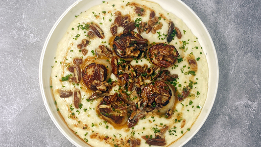 Seared Scallops with Pecan Brown Butter and Grits
