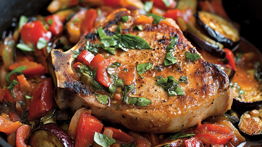 French Style Pork Chop with Ratatouille
