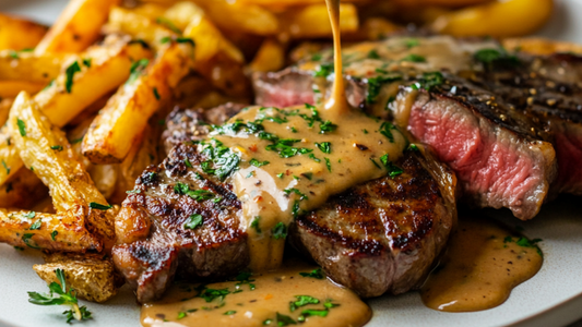 Ribeye Steak Frites with Sauce Diane