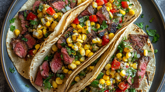 Steak Tip Tacos with Roasted Corn Pico