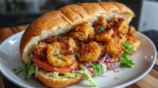 Oven “Shake & Bake” Shrimp Sandwich with Secret In-N-Out Style Sauce