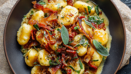 Leftover Mashed Potato Gnocchi with Brown Butter, Sage & Lemon Pepper Sauce